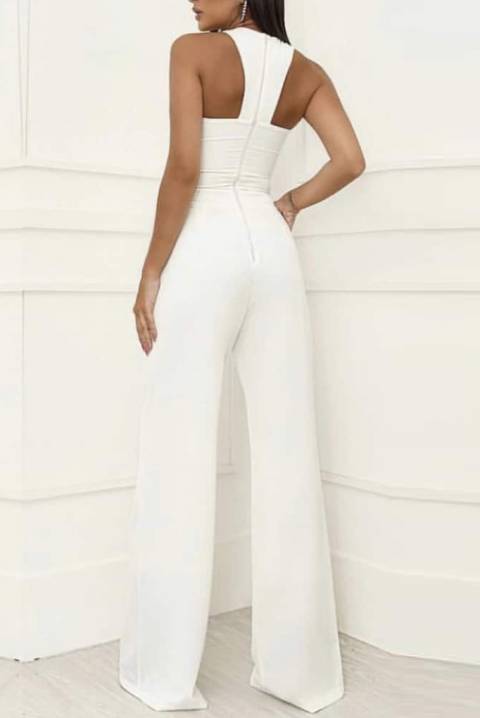 silver and white jumpsuit