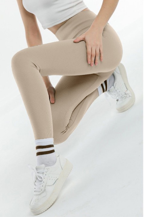 Legginsy ODELMIFA BEIGE, Kolor :  beżowy, IVET.PL - Modna odzież