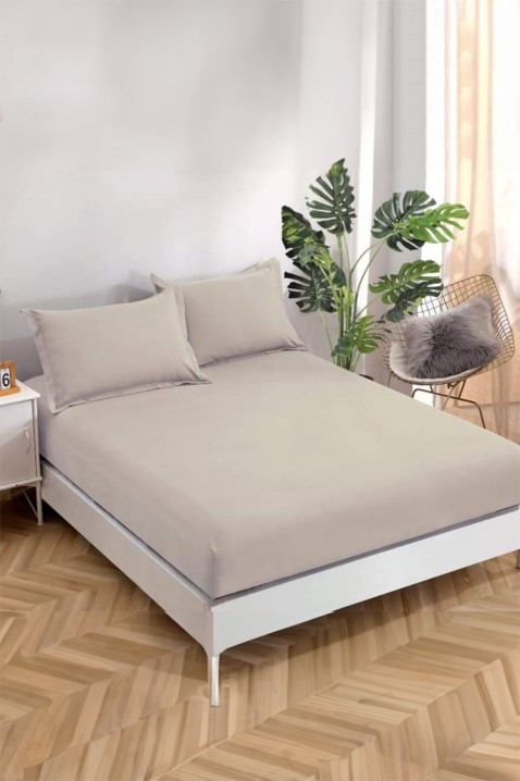 Prześcieradło z gumką BANDENA BEIGE 200х220 cm, Kolor :  beżowy, IVET.PL - Modna odzież