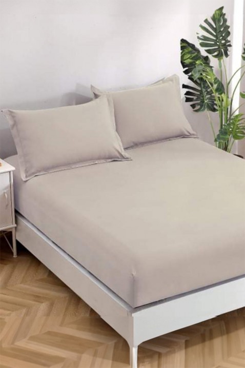 Prześcieradło z gumką BANDENA BEIGE 200х220 cm, Kolor :  beżowy, IVET.PL - Modna odzież