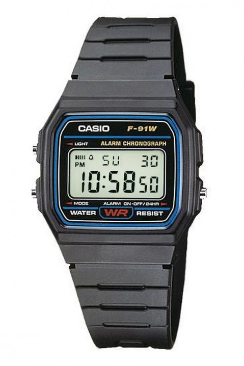 Zegarek CASIO F-91W-1YEG, Kolor : czarny, IVET.PL - Modna odzież