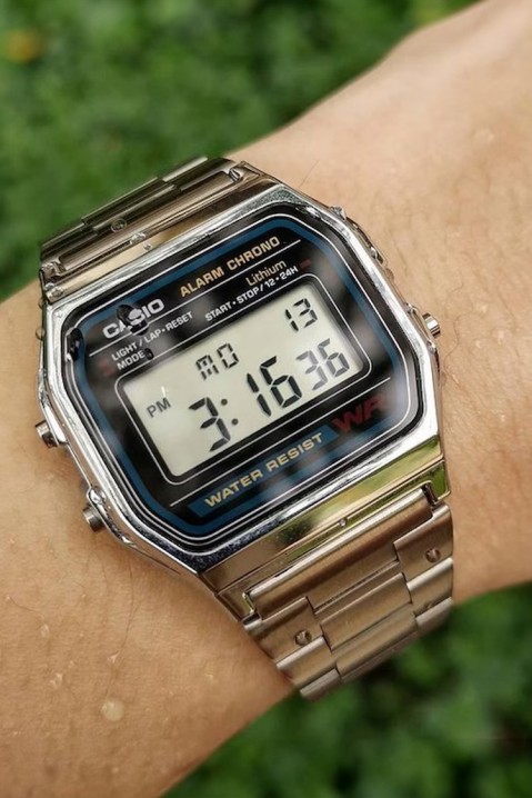 Zegarek CASIO A158WA-1DF, Kolor : srebrny, IVET.PL - Modna odzież