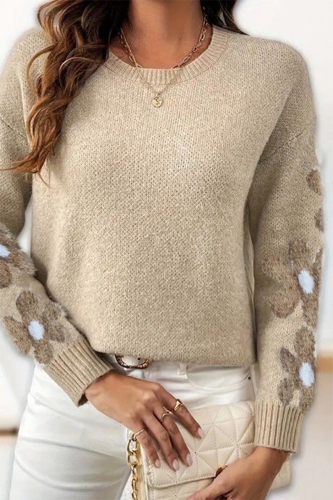 Sweter ERMEANSA BEIGE, Kolor :  beżowy, IVET.PL - Modna odzież