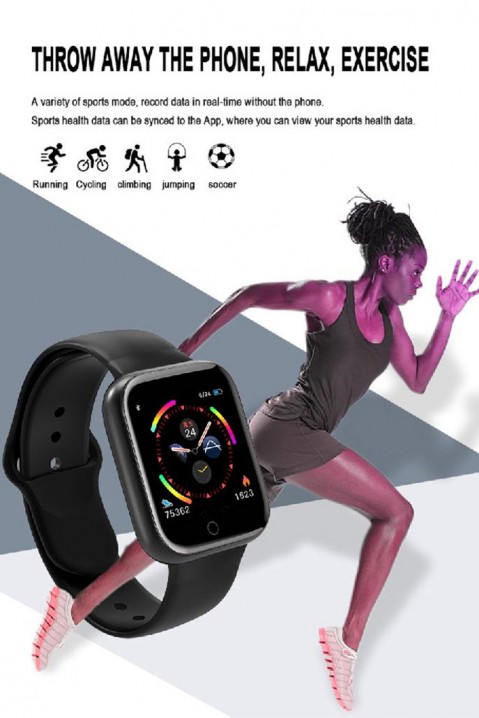 Smartwatch unisex D20S, Kolor : czarny, IVET.PL - Modna odzież