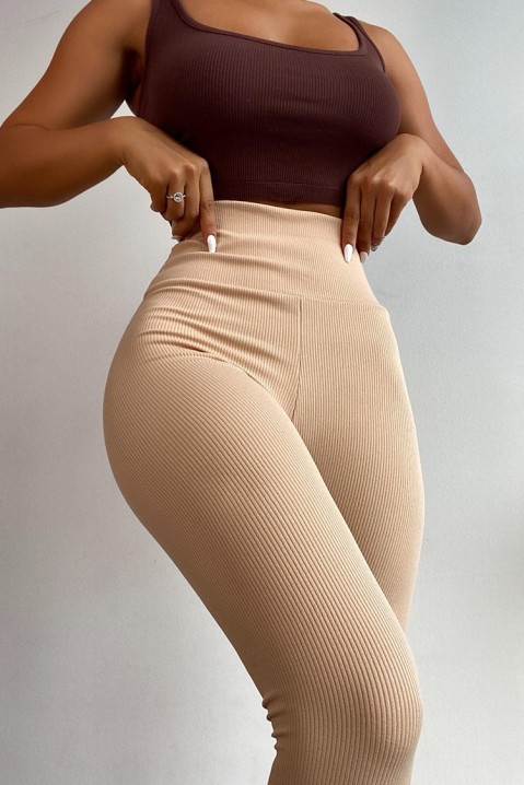 Legginsy SERMOELA BEIGE, Kolor :  beżowy, IVET.PL - Modna odzież