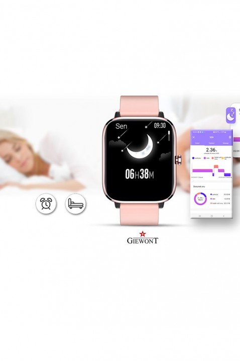 Damski smartwatch Giewont Dynamic SmartCall GW230-1, Kolor : różowy, IVET.PL - Modna odzież