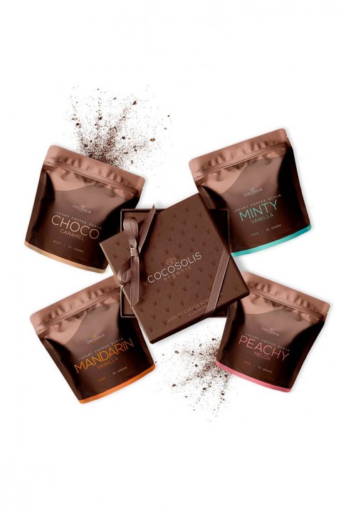 Zestaw eksfoliujący scrub do twarzy i ciała COCOSOLIS LUXURY COFFEE SCRUB BOX 280 gIVET.PL - Modna odzież