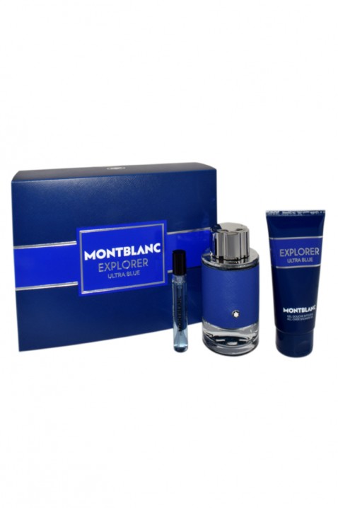 Zestaw męski Mont Blanc Explorer Ultra Blue EDP 100 ml + Travel Spray 7,5 ml + Żel pod prysznic 100 mlIVET.PL - Modna odzież