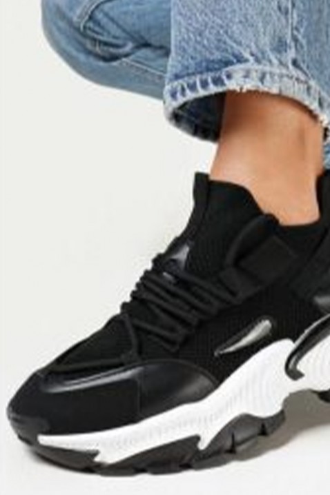 Sneakersy GROMEFA BLACK, Kolor : czarny z białym, IVET.PL - Modna odzież