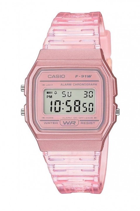 Dziecięcy zegarek Casio F-91WS-4DF, Kolor : różowy, IVET.PL - Modna odzież