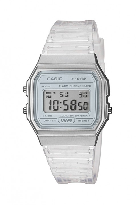 Dziecięcy zegarek Casio F-91WS-7DF, Kolor : biały, IVET.PL - Modna odzież