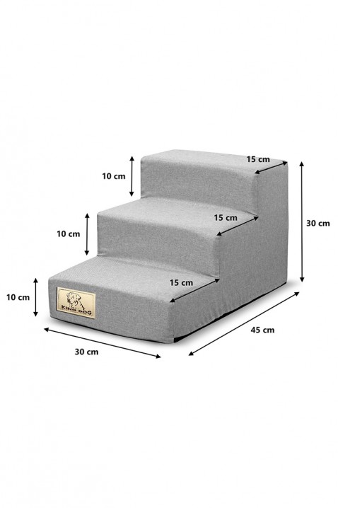 Schody dla psa ZELINZO 45 см Х 30 см Х 30 см, Kolor : szary, IVET.PL - Modna odzież