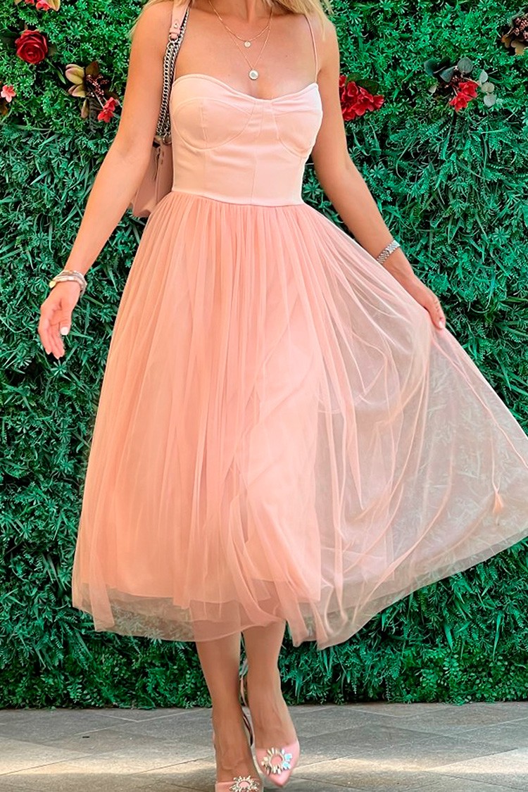 Sukienka BRIDELA PEACH, Cena  zł, Kolor : brzoskwiniowy  -  Modna odzież