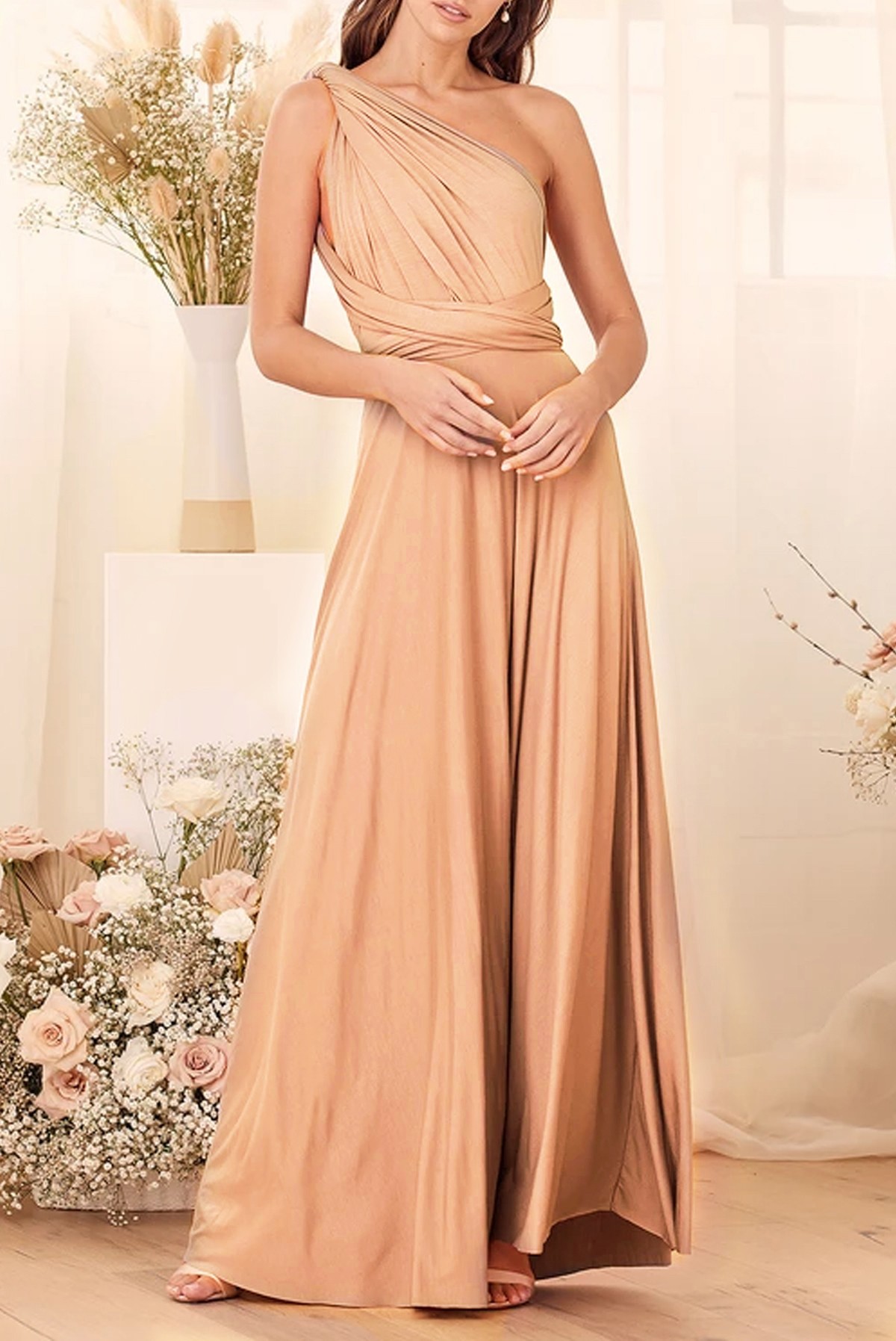 Sukienka VIRZELA PEACH, Cena  zł, Kolor : brzoskwiniowy  -  Modna odzież